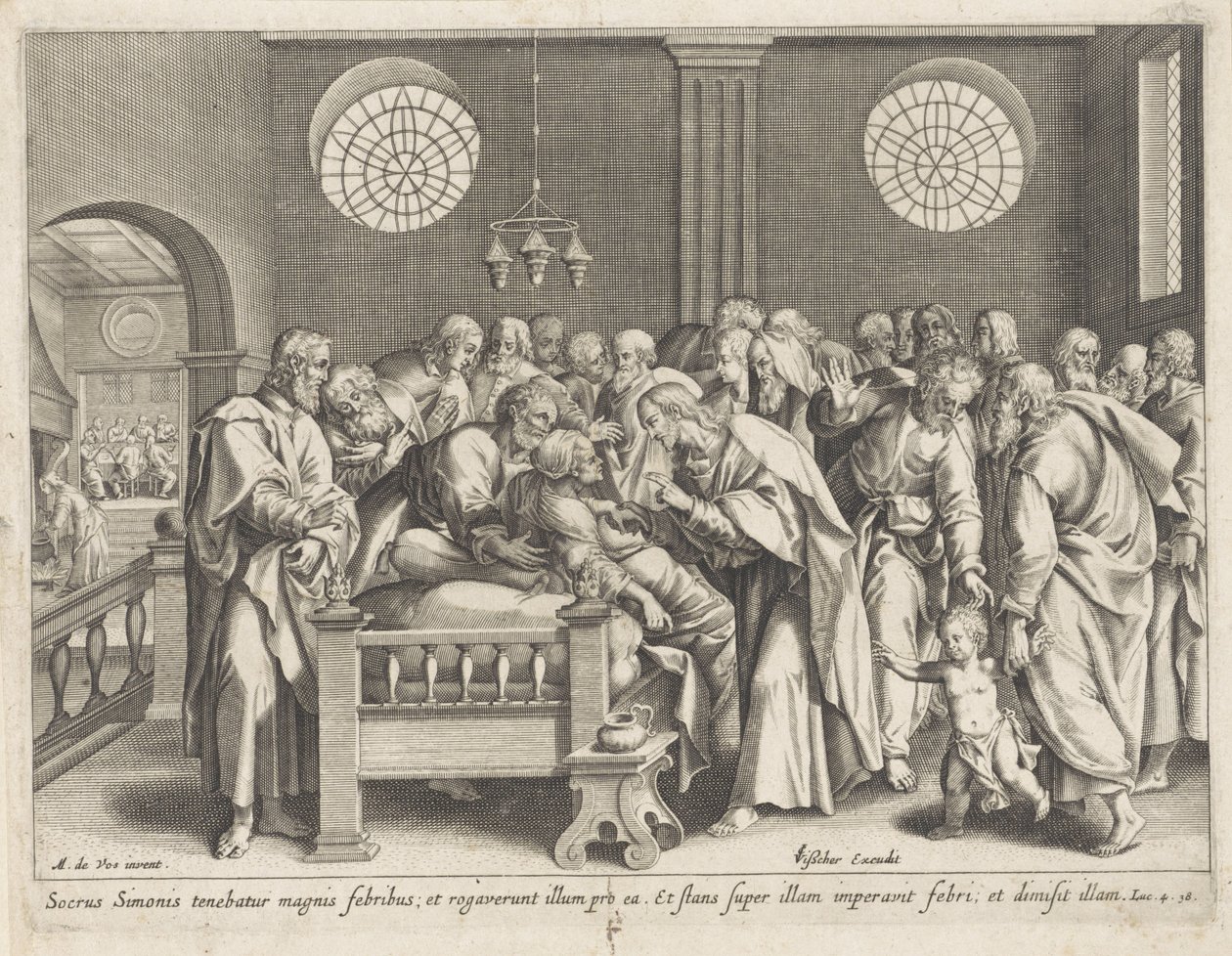 Christus heilt die Schwiegermutter von Petrus von Anonymous