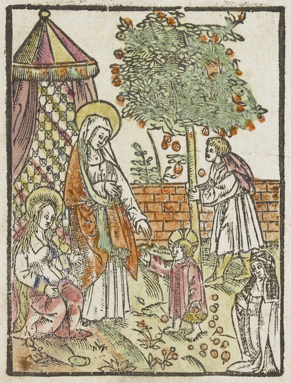 Die Heilige Familie im Garten von Anonymous