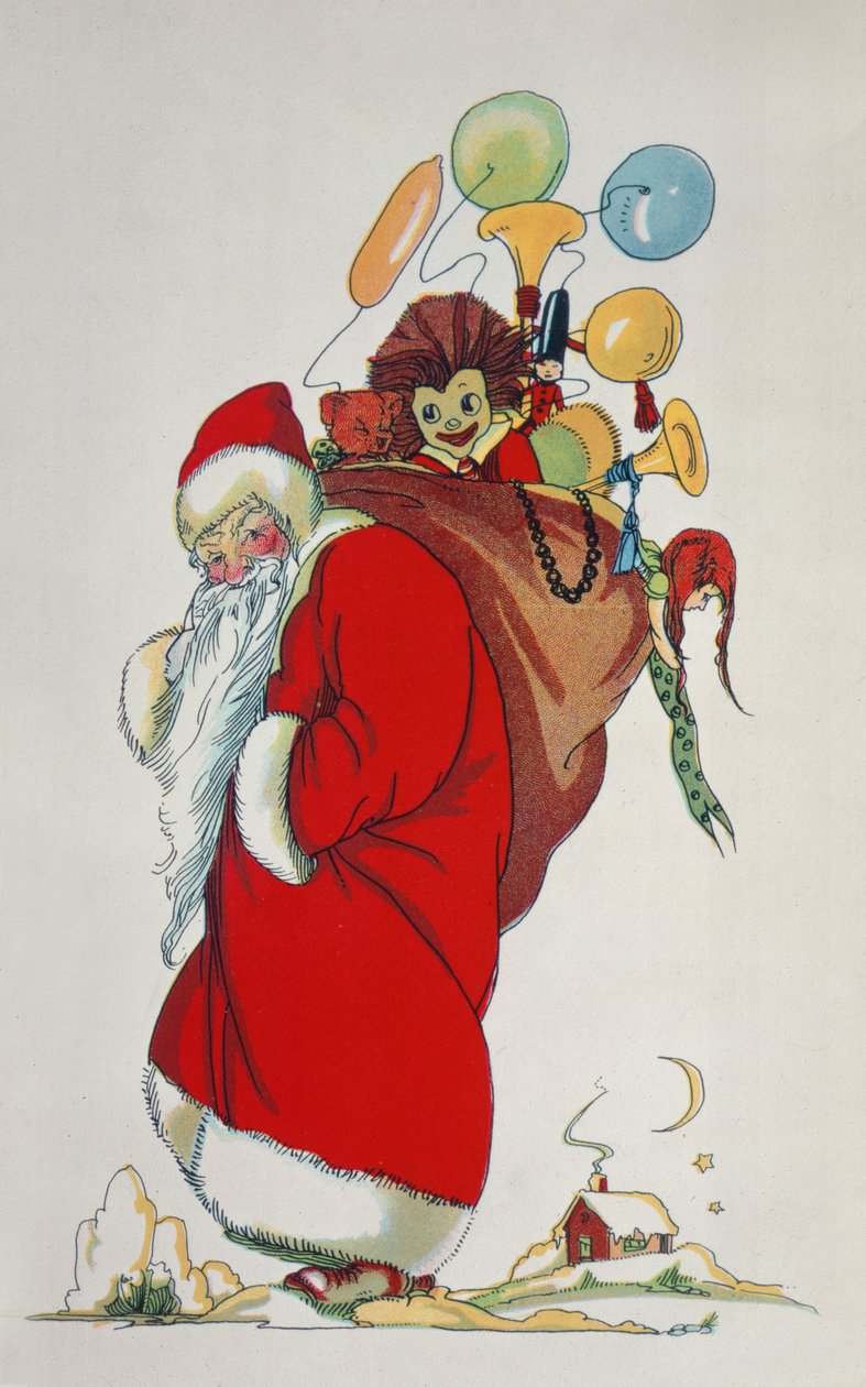 Hier kommt der Weihnachtsmann (Buchillustration) von Anonymous