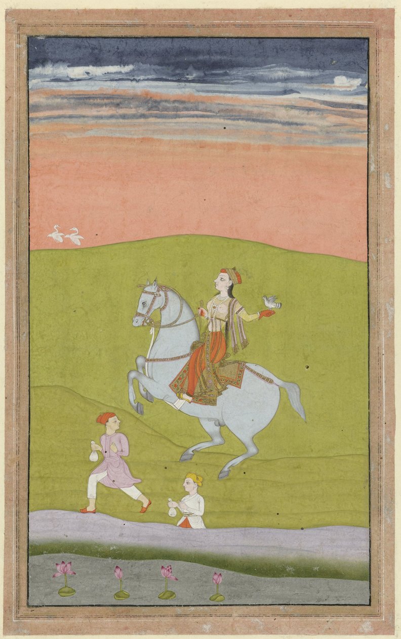Königin Chand Bibi zu Pferd von Anonymous