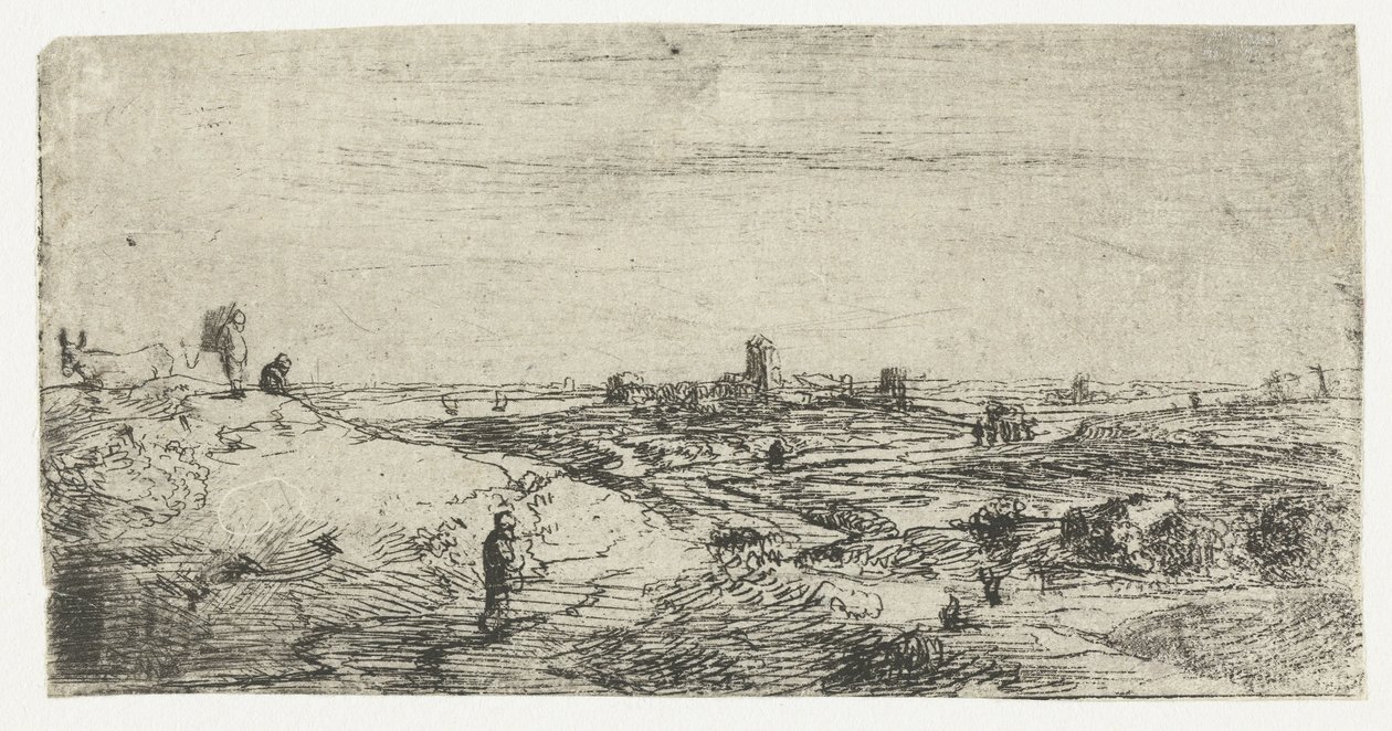 Landschaft mit einer Kuh von Anonymous