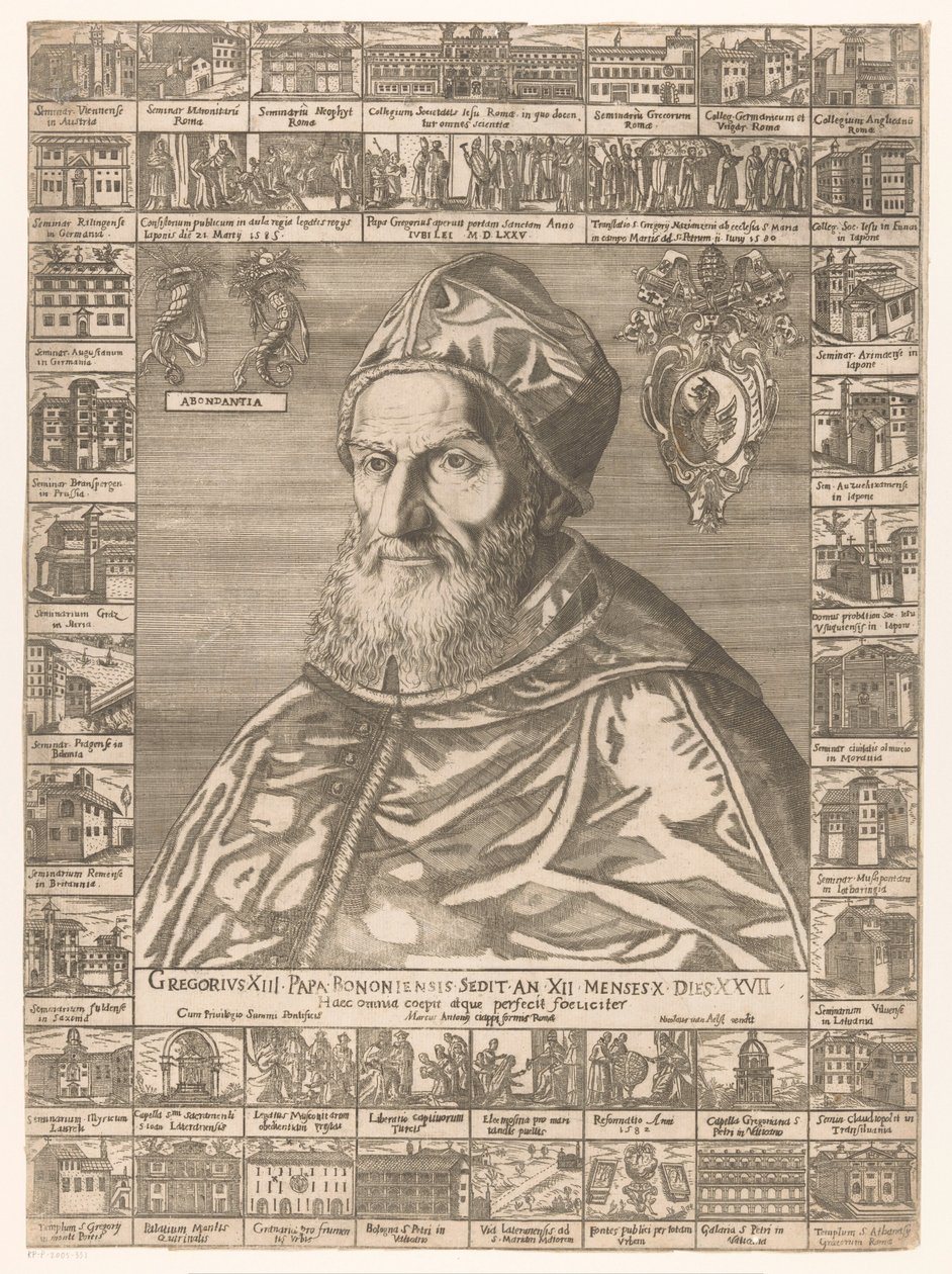Porträt von Papst Gregor XIII. von Anonymous