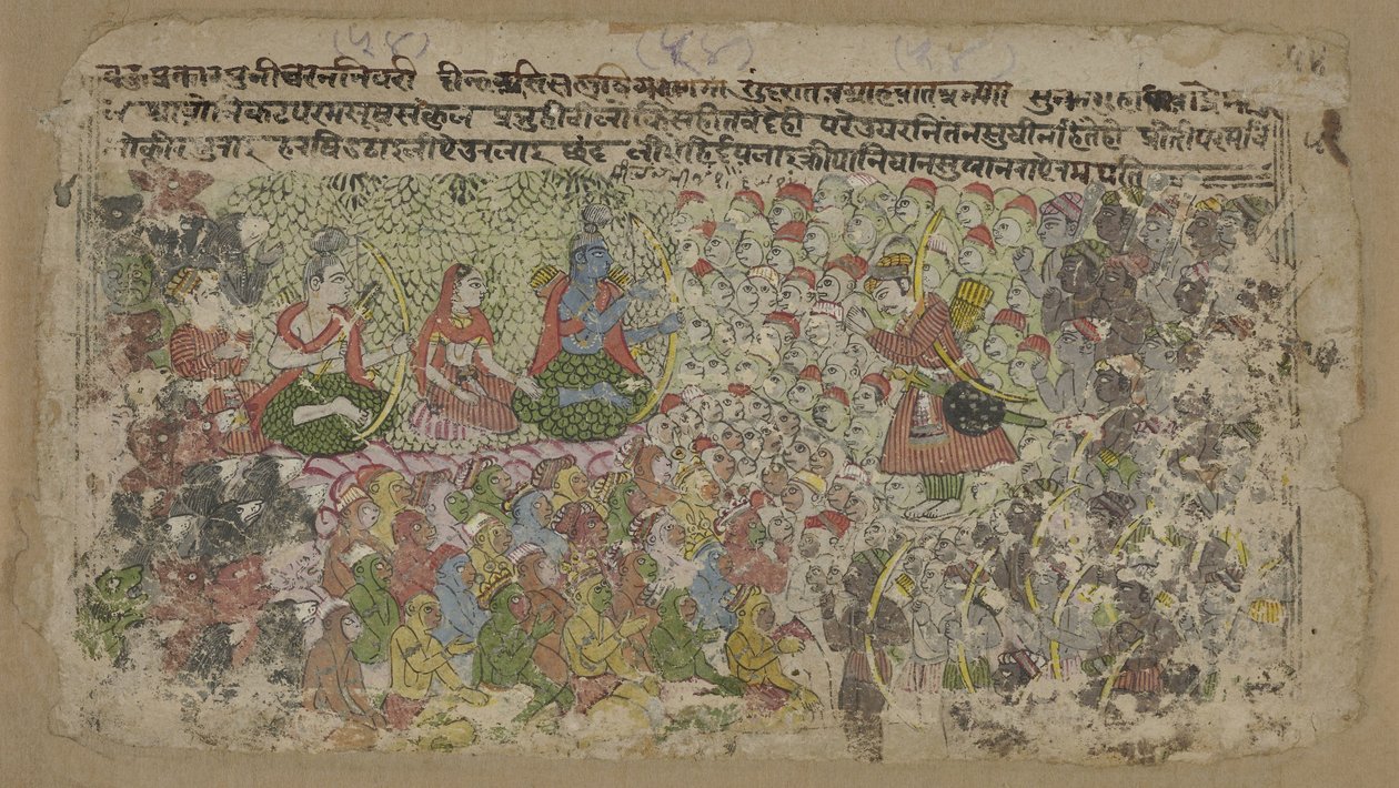 Rama und Sita mit Affenarmee von Anonymous