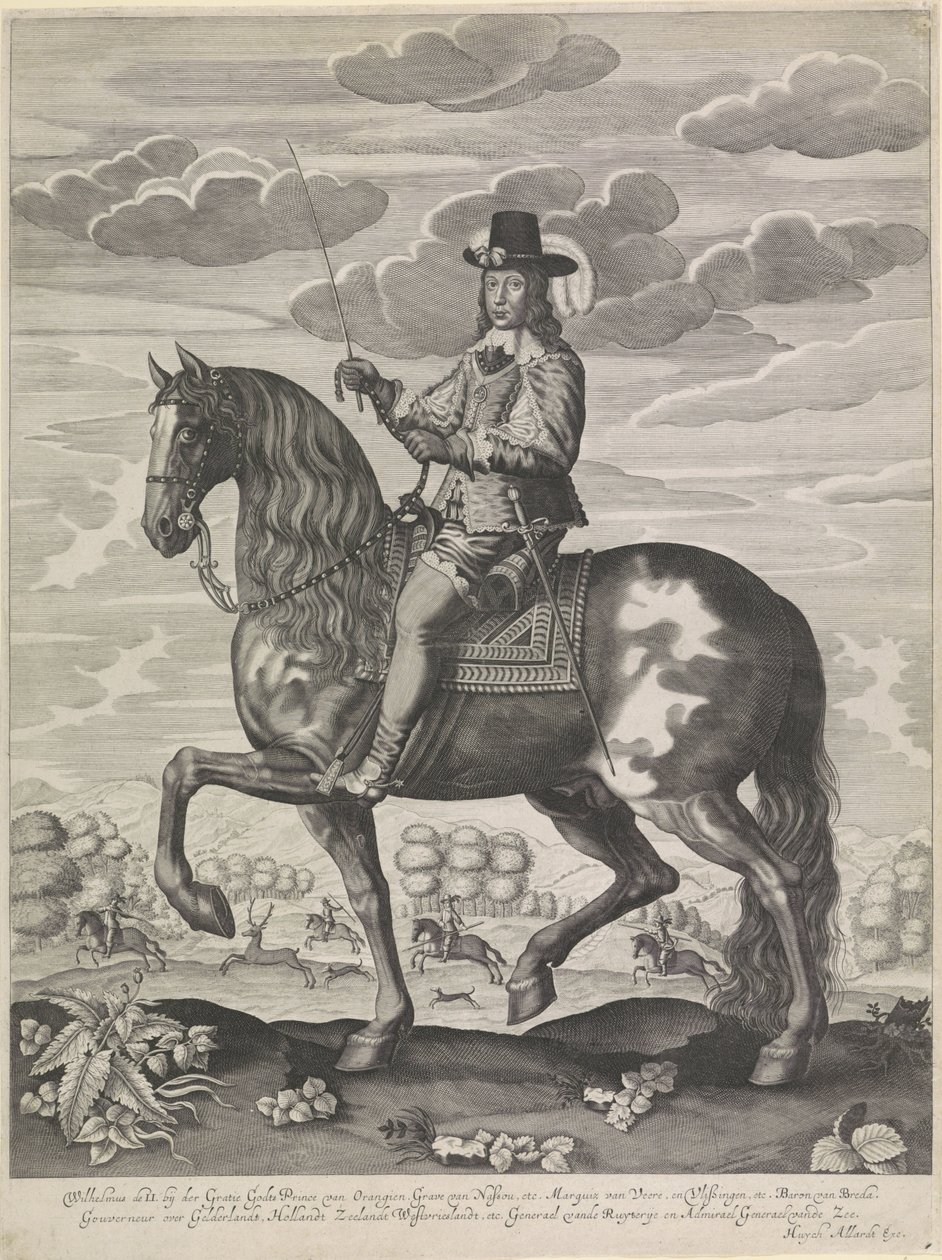 Reiterporträt von Wilhelm II., Prinz von Oranien von Anonymous