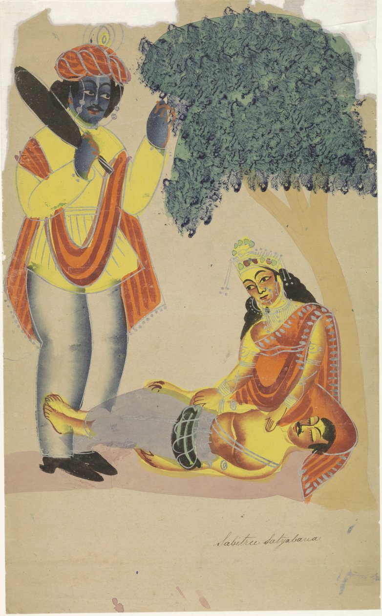 Savitri und der Todesgott Yama von Anonymous