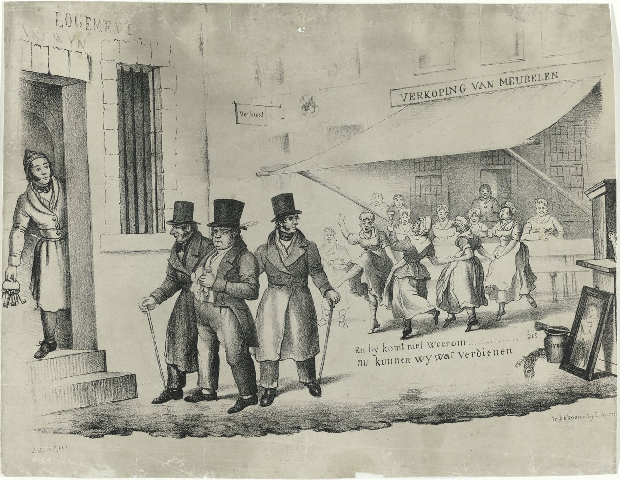 Karikatur auf C. Seyn, 1838-1839 von Anonymous