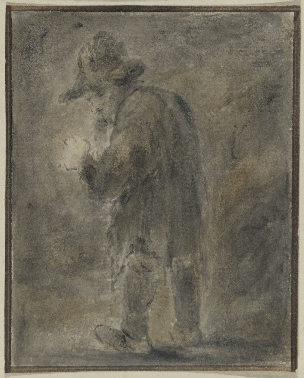 Stehender Mann mit Hut von Anonymous
