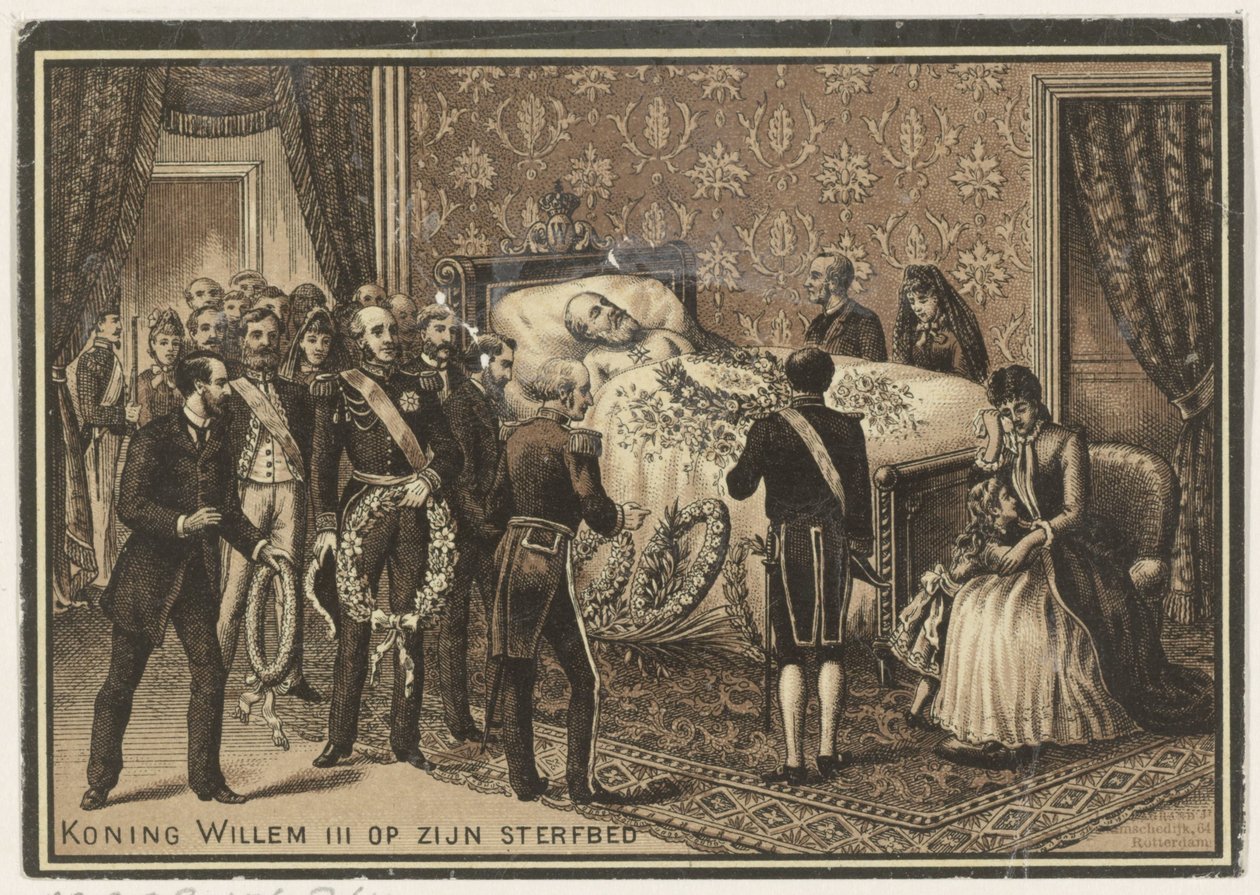 Sterbebett von Wilhelm III., König der Niederlande von Anonymous