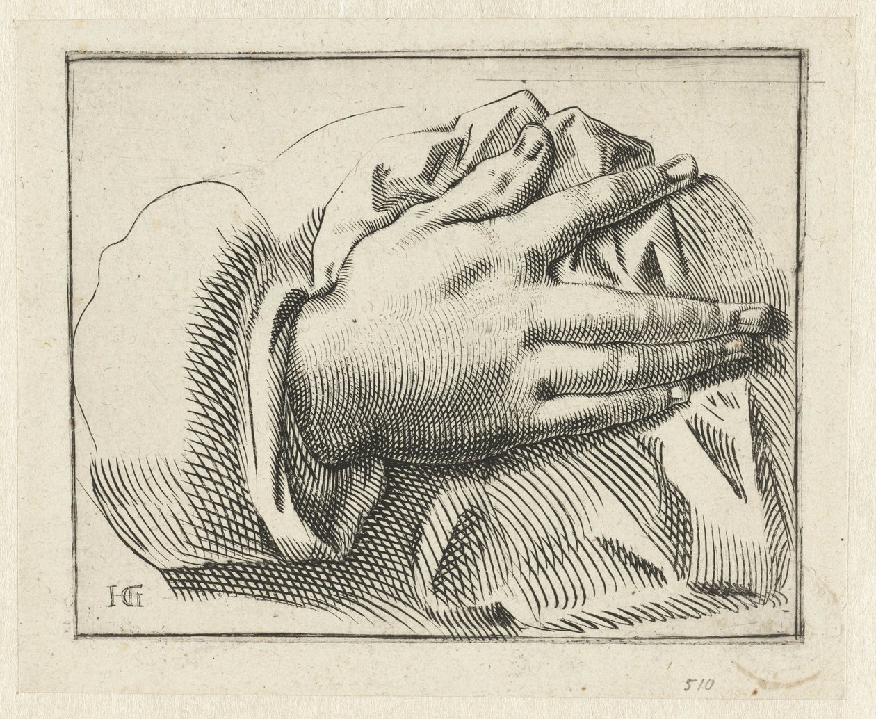Studie einer Hand von Anonymous