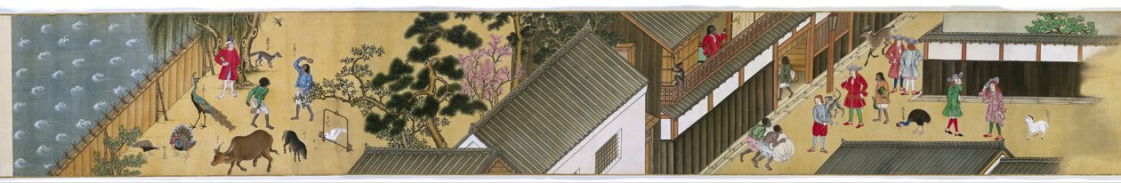Der Handelsposten in Dejima Makimono Nagasaki und Deshima von Anonymous