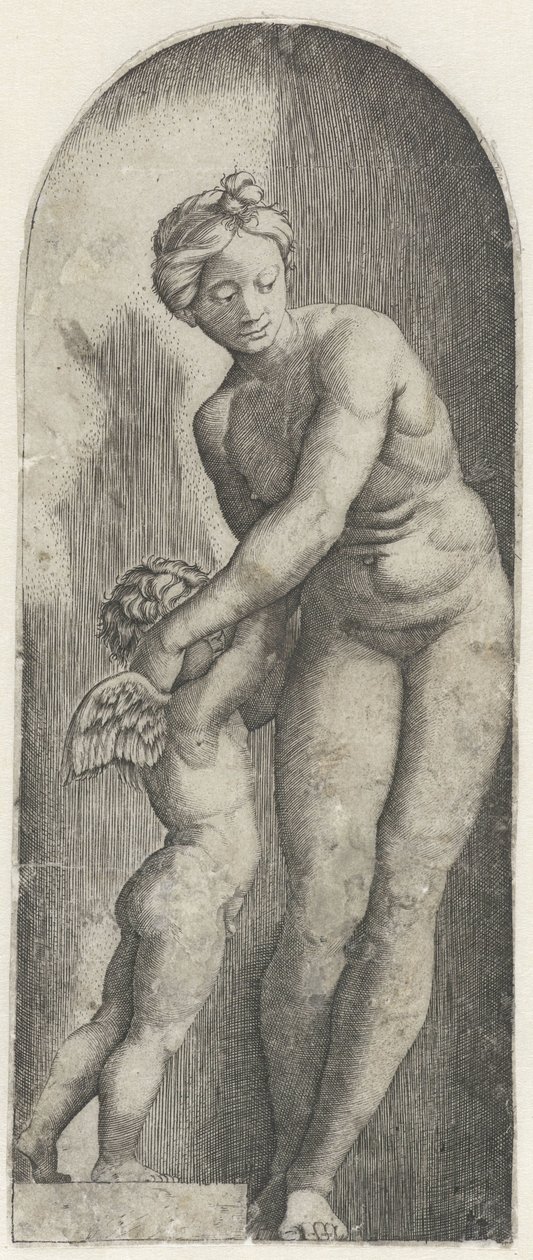 Venus und Amor stehend in einer Nische von Anonymous