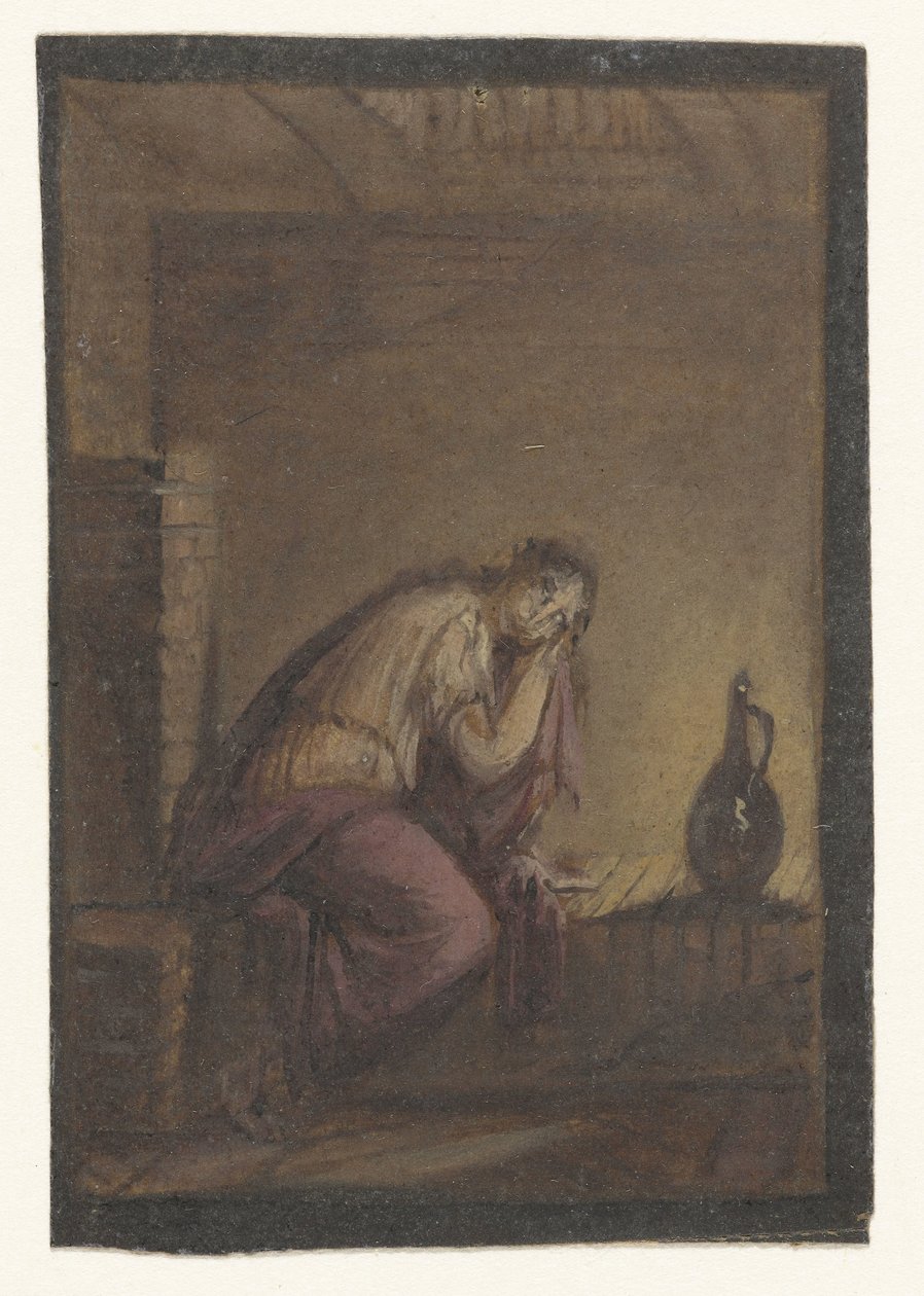 Sitzende Frau mit Krug von Anonymous
