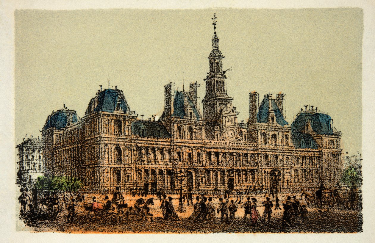 Paris 1874: Rathaus, private Sammlung von Anonymous Anonymous