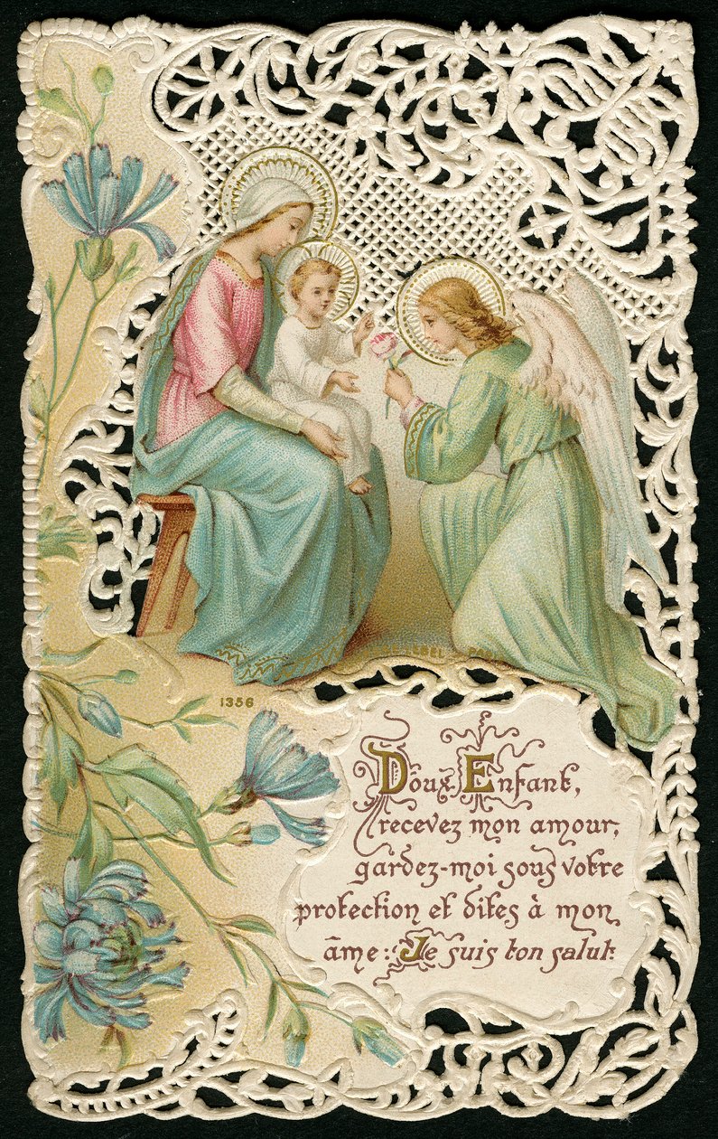 Gebet zu Jesuskind (Chromolithografie) von Anonymous Anonymous