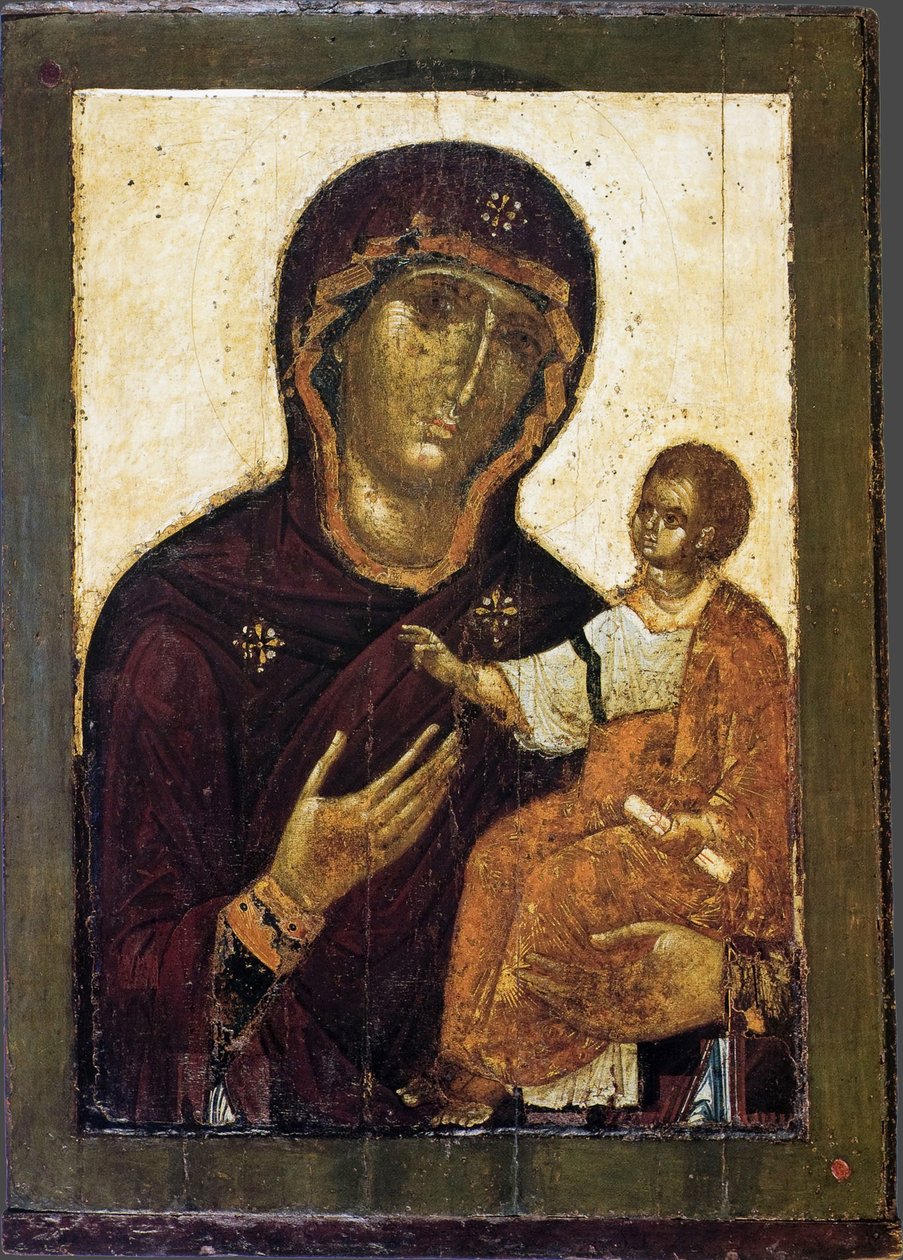 Die Jungfrau Hodegetria, 12. Jahrhundert von Anonymous Russian icon painter