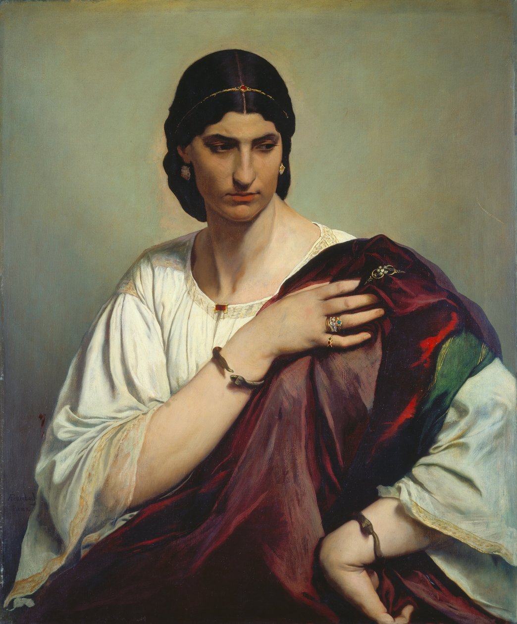 Halbporträt einer römischen Frau von Anselm Feuerbach