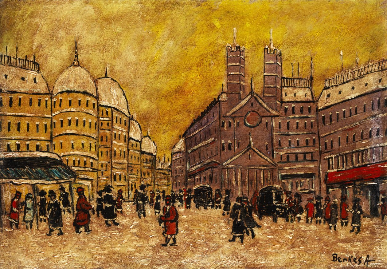 Straßenszene von Antal Berkes