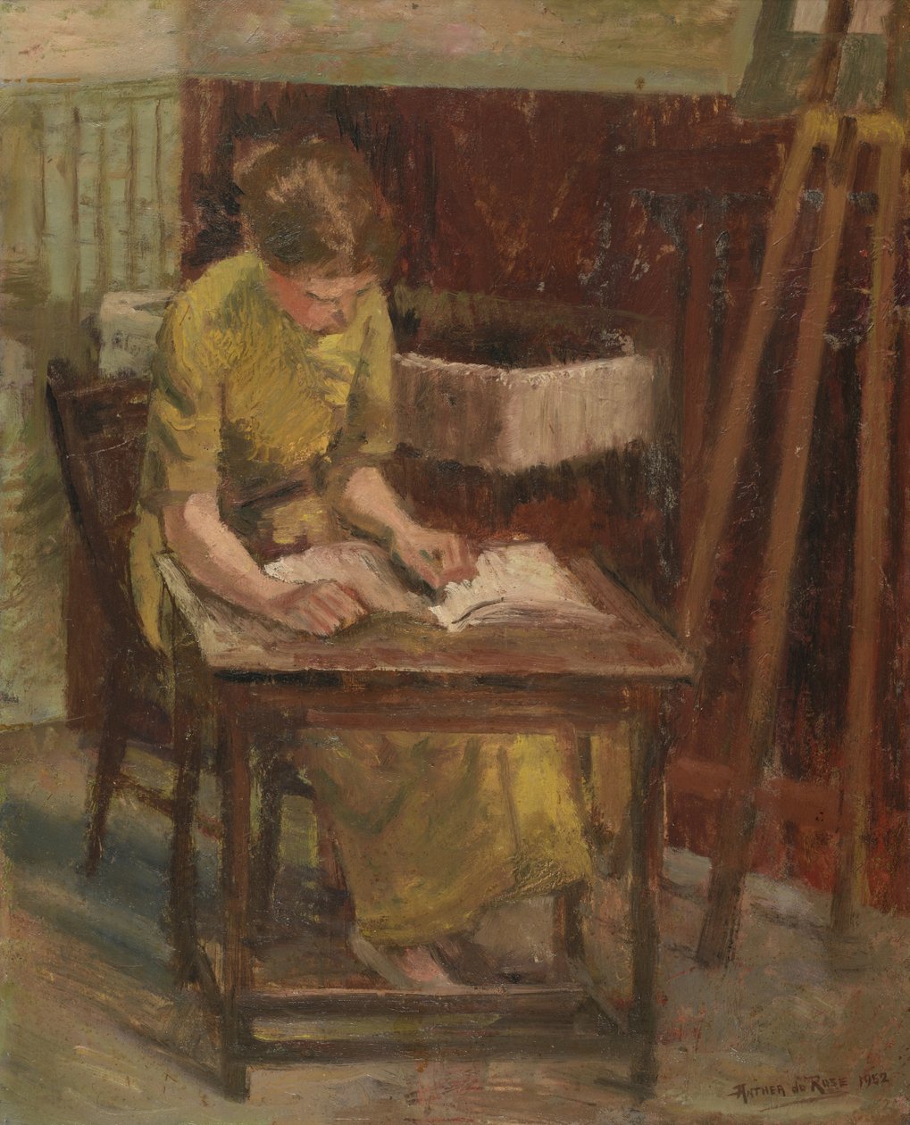 Mädchen beim Lesen (I) von Anthea Durose
