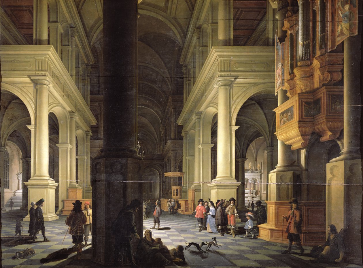 Innenraum eines Tempels, 1652 von Anthonie Delorme