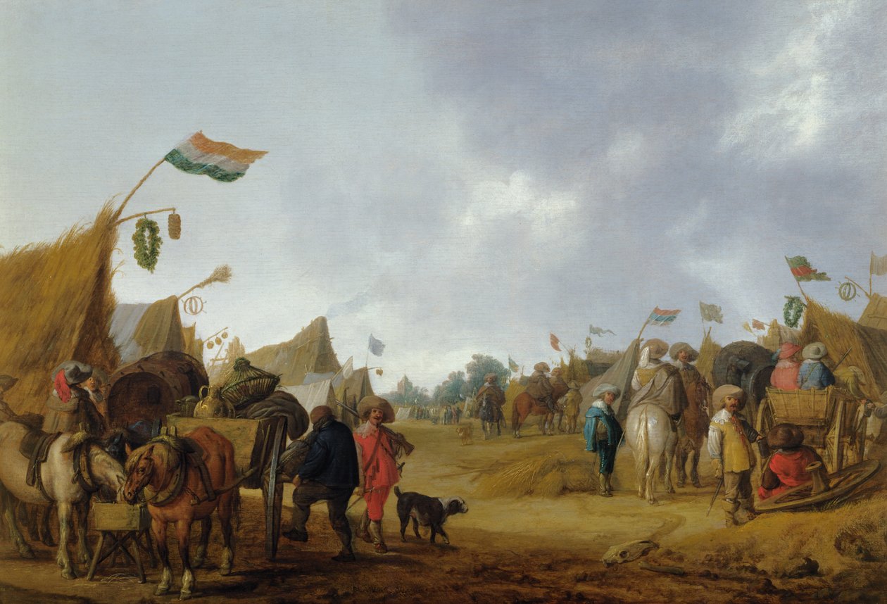 Ein militärisches Lager, 1634 von Anthonie Palamedesz