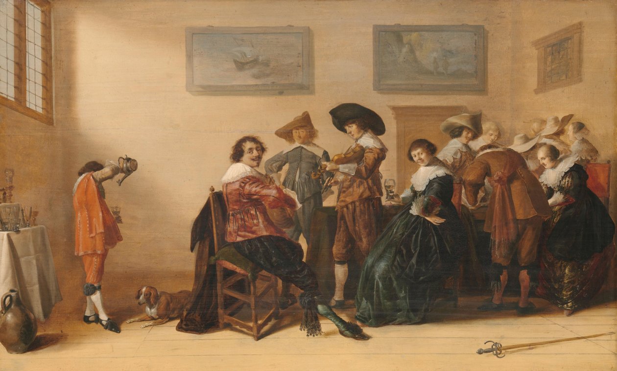 Fröhliche Gesellschaft in einem Raum, 1633 von Anthonie Palamedesz