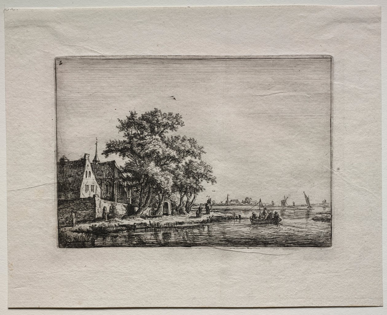 Der Friedhof am Kanal von Anthonie Waterloo