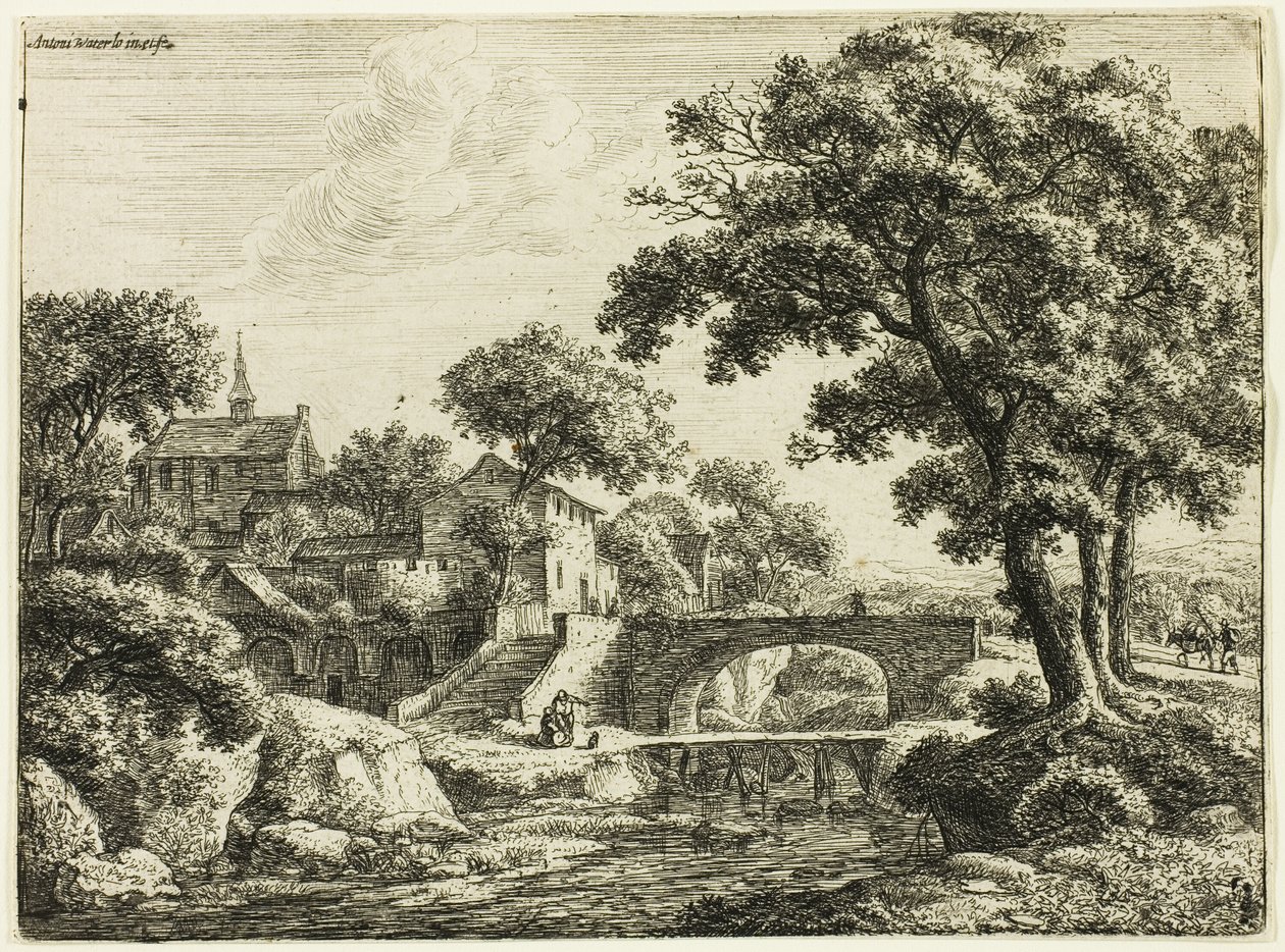 Die zwei Brücken von Anthonie Waterloo