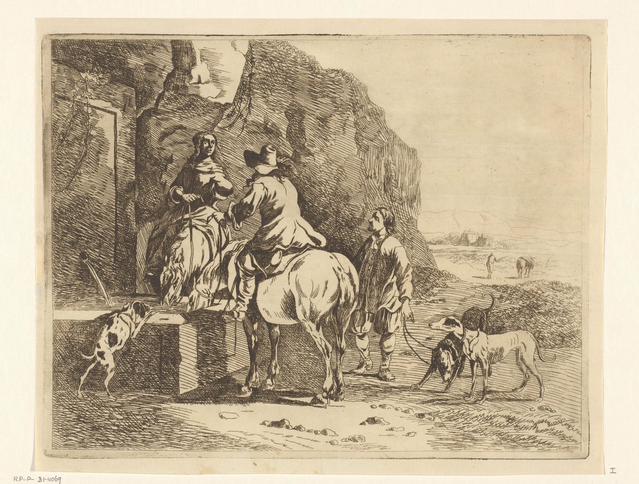 Reiter bei der Tränke von Anthonie van den Bos