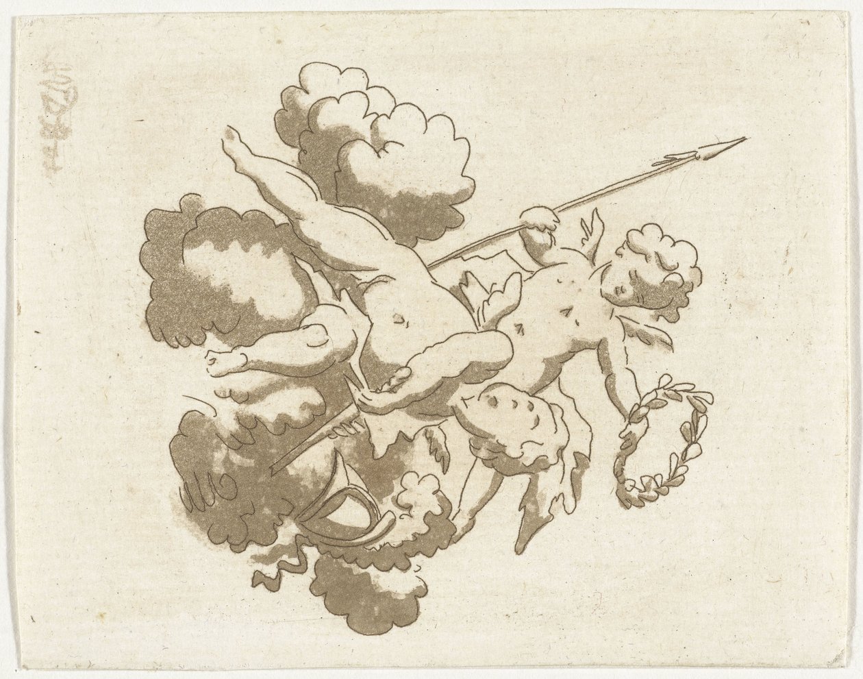 Zwei Putti von Anthonie van den Bos