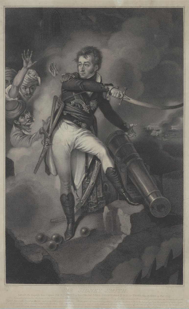 Porträt von Sir Sidney Smith, britischer Admiral, in Acre (1764-1840) von Anthony Cardon
