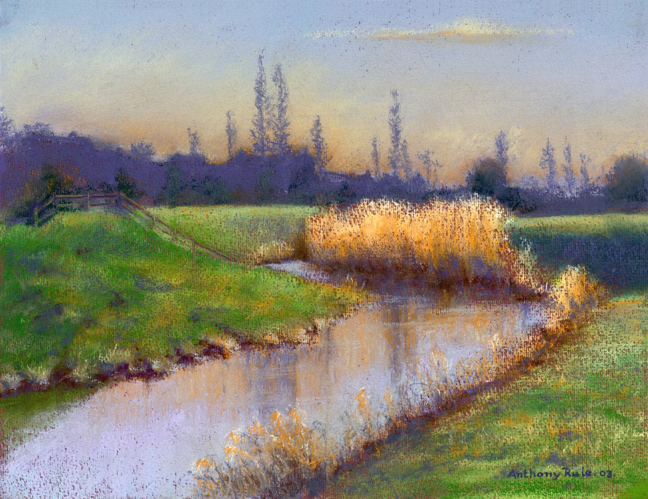 Winterabend an der Clyst, 2003 von Anthony Rule