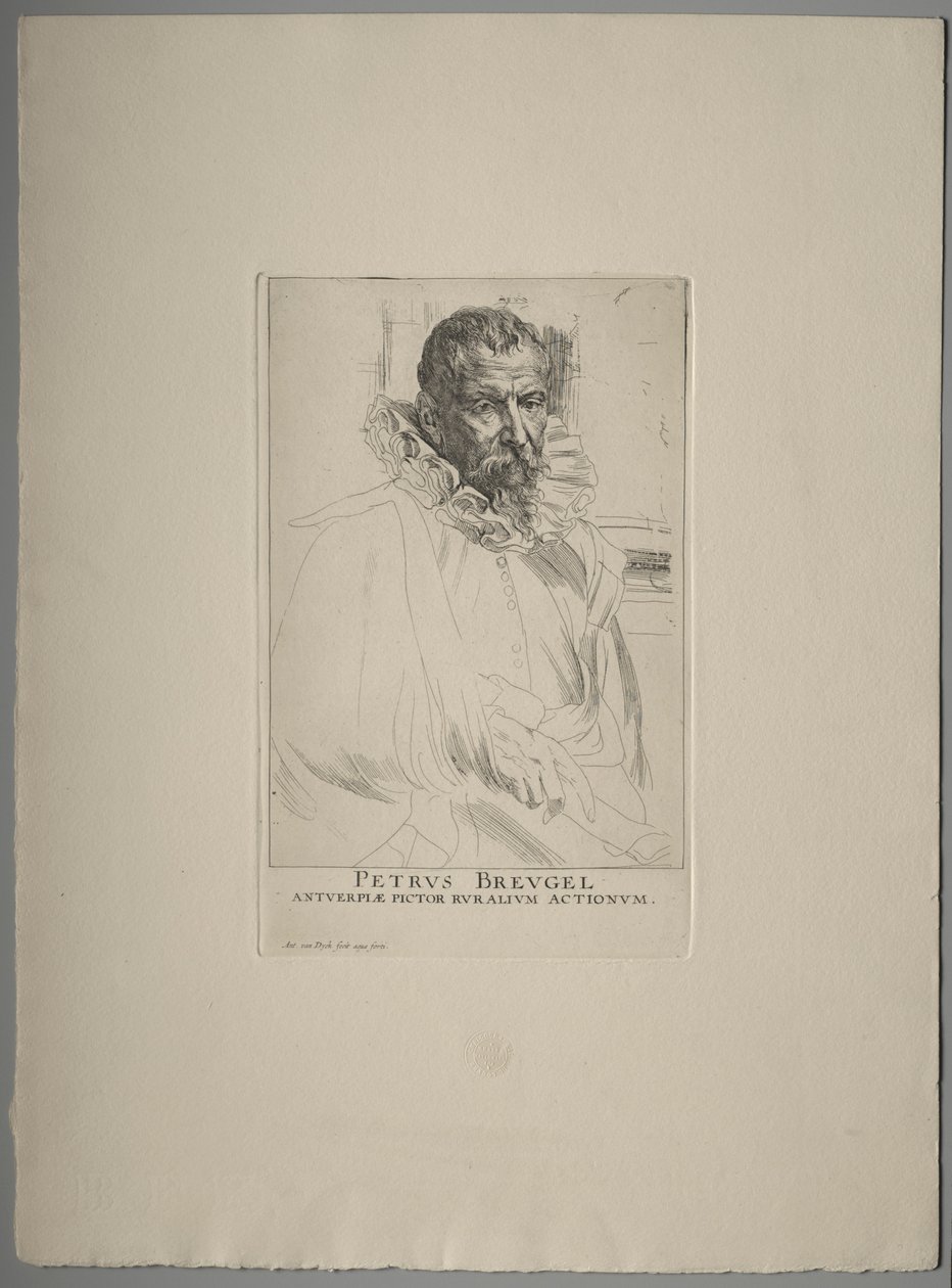 Porträt von Pieter Brueghel von Anthony van Dyck
