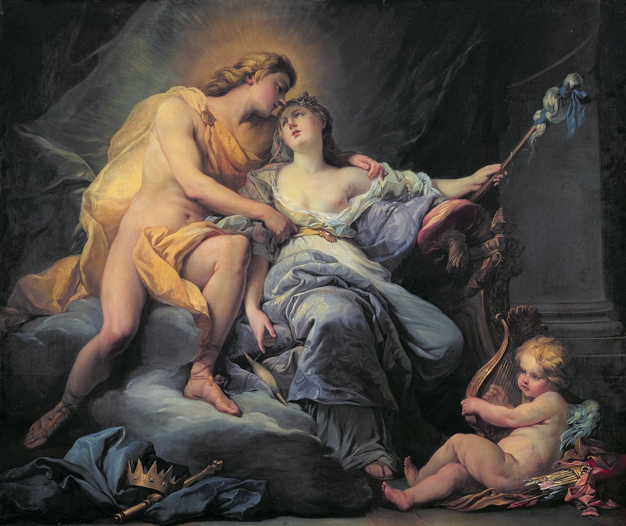 Apollo streichelt die Nymphe Leucothea von Antoine Boizot or Boyzot