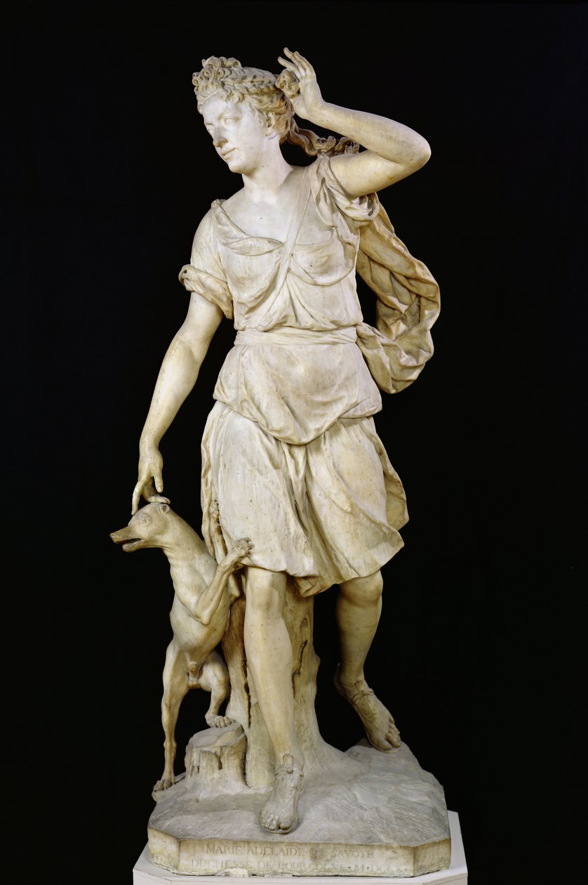 Marie Adelaide von Savoyen, Herzogin von Burgund, als Diana die Jägerin, 1709 von Antoine Coysevox
