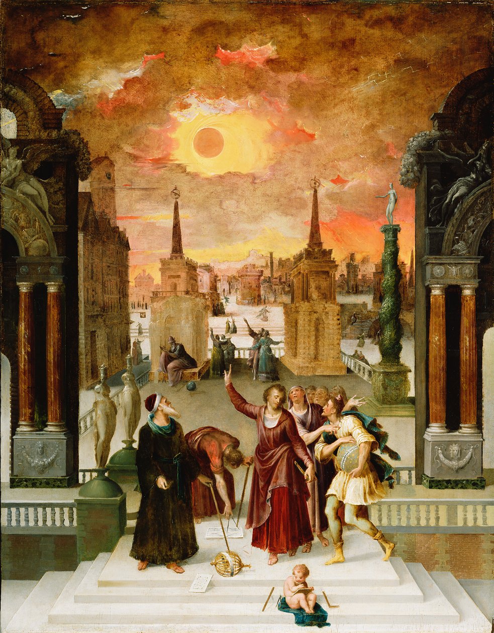 Dionysius der Areopagite bekehrt die heidnischen Philosophen von Antoine Caron