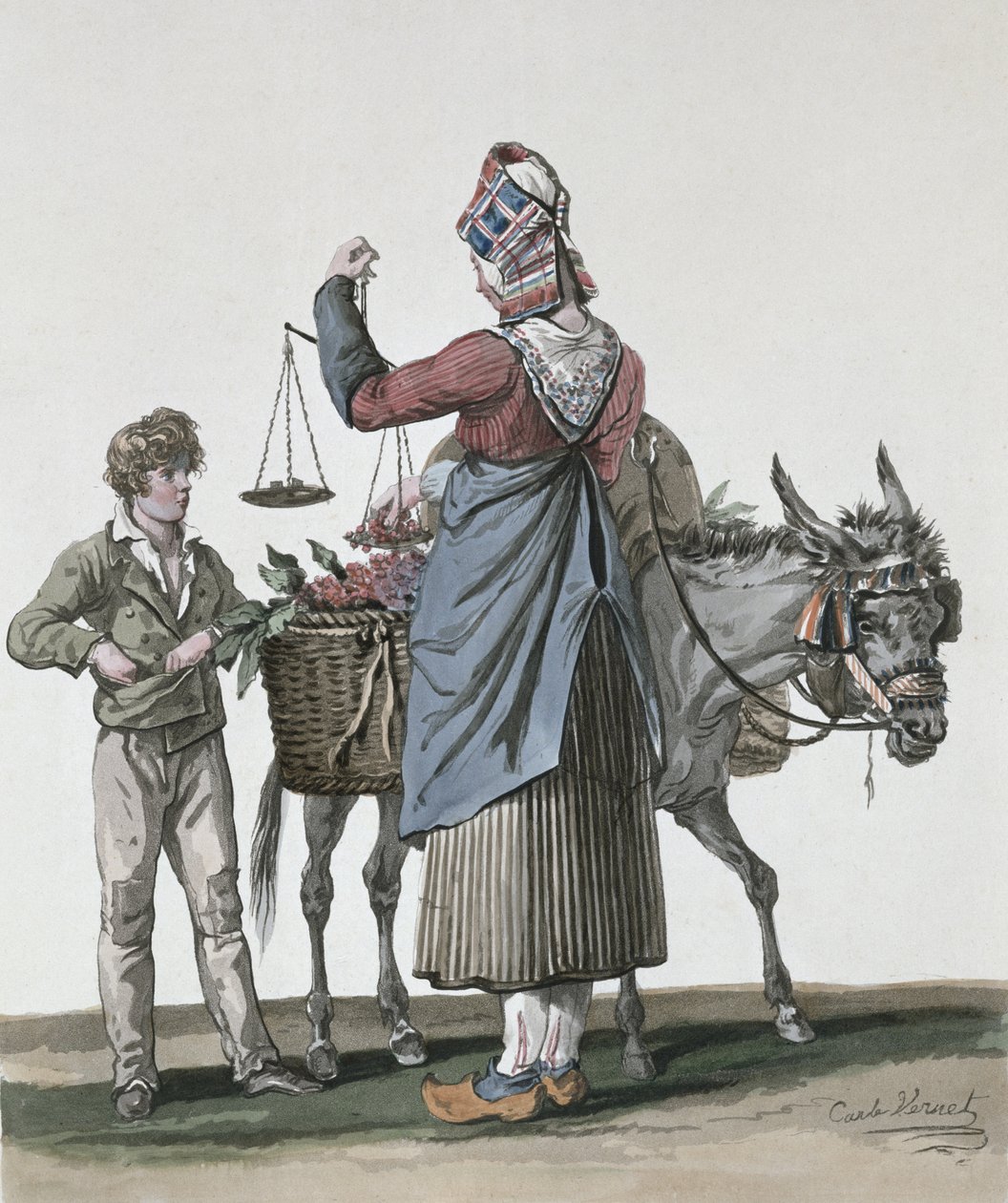 Die Kirschverkäuferin von Antoine Charles Horace Vernet