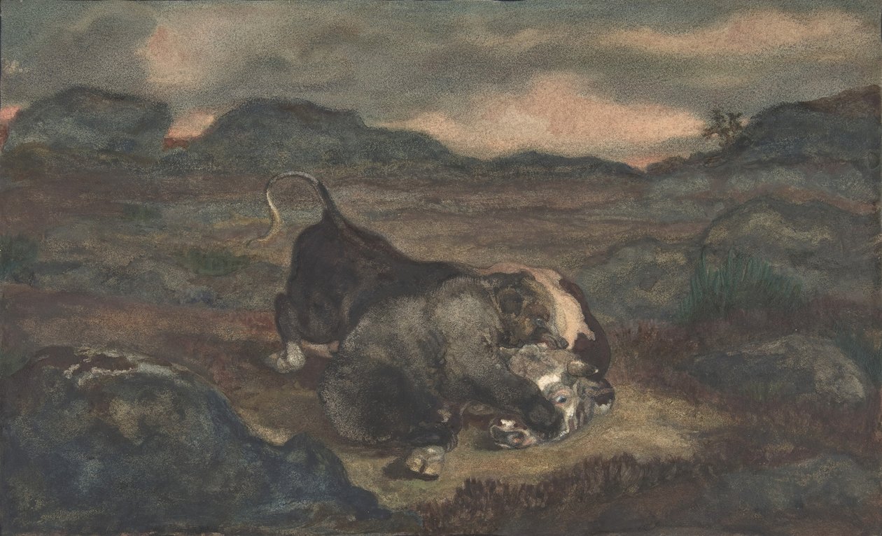 Bär tötet Stier, 1810-75 von Antoine Louis Barye
