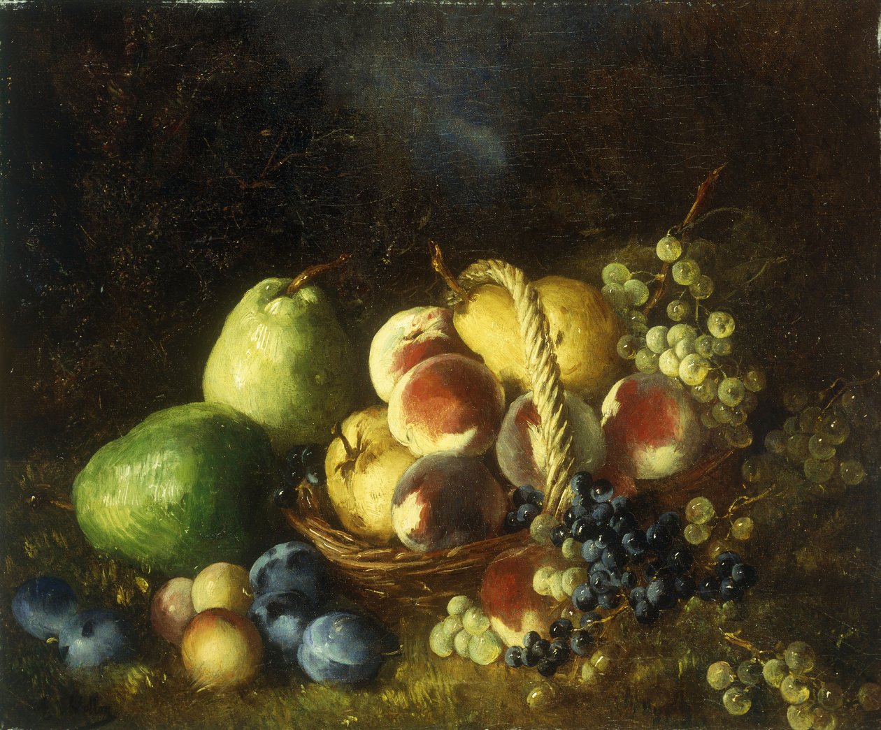Ein Korb mit Früchten von Antoine Vollon
