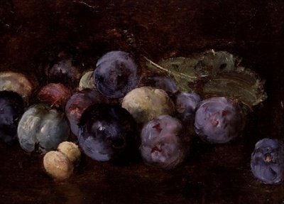 Stillleben mit Pflaumen, 1874 von Antoine Vollon