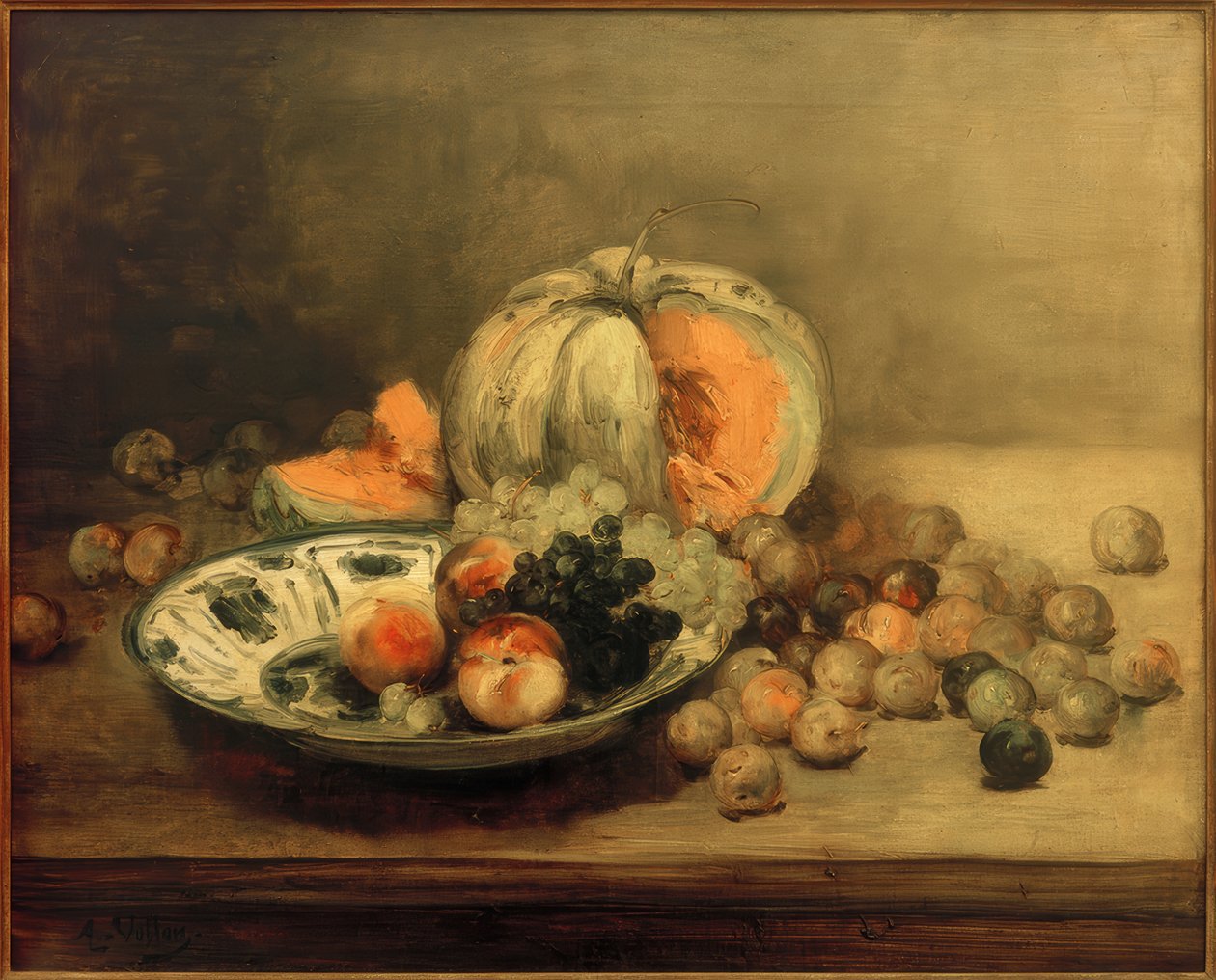 Chinesische Schale mit Obst von Antoine Vollon