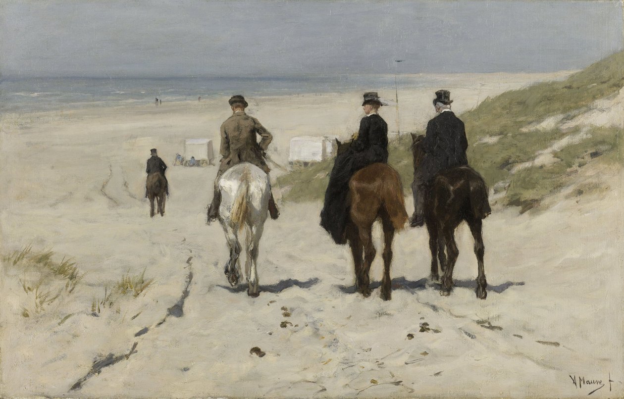 Morgenausritt am Strand von Anton Mauve