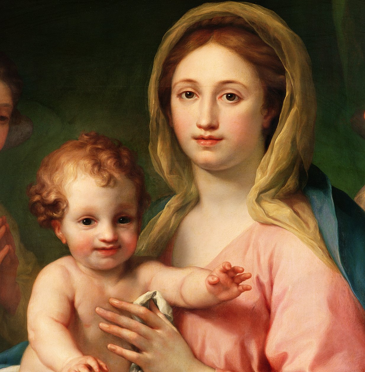 Madonna und Kind mit zwei Engeln, 1770-73 (Detail) von Anton Raphael Mengs