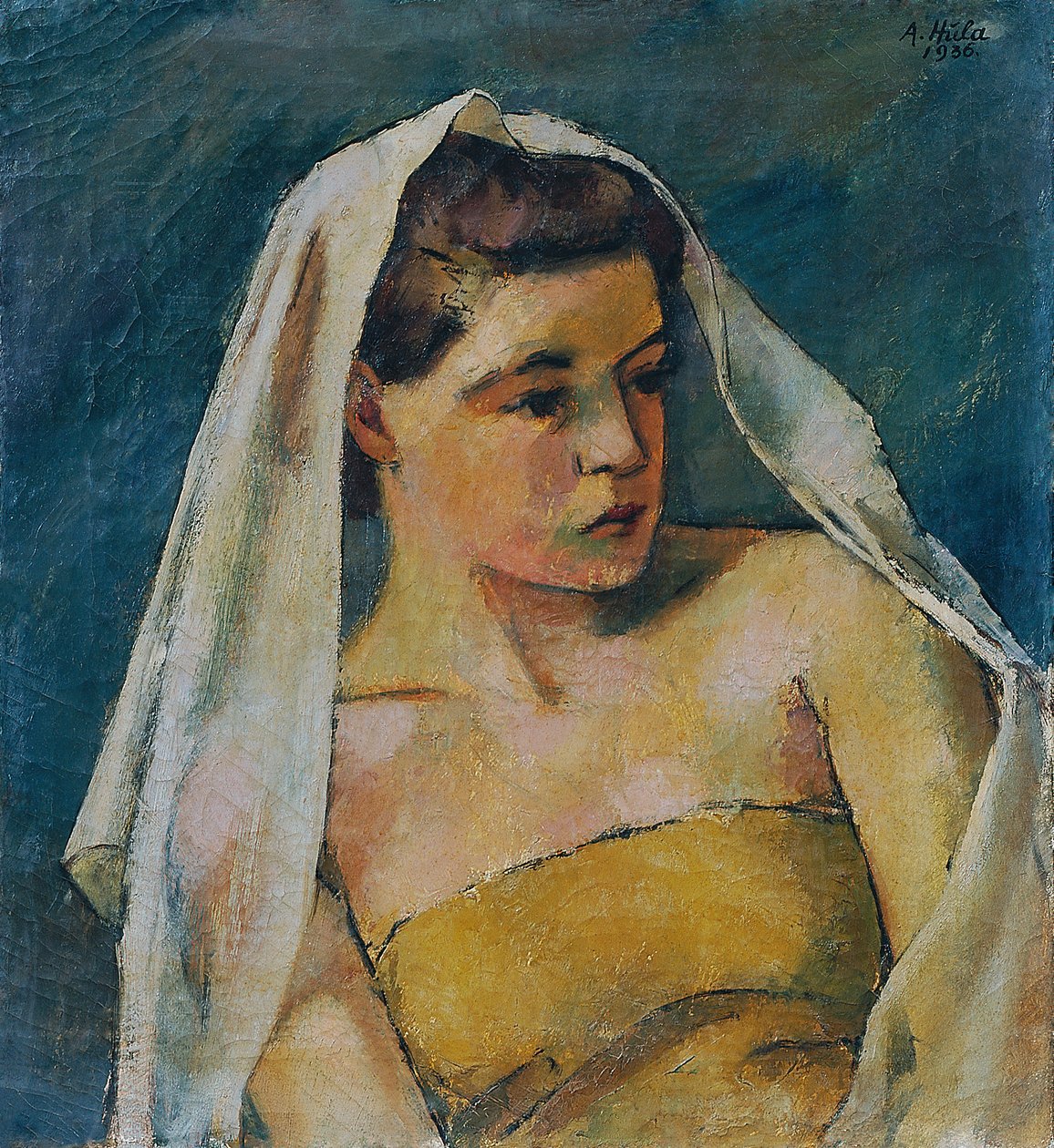 Junge Frau mit Schleier von Anton Hula