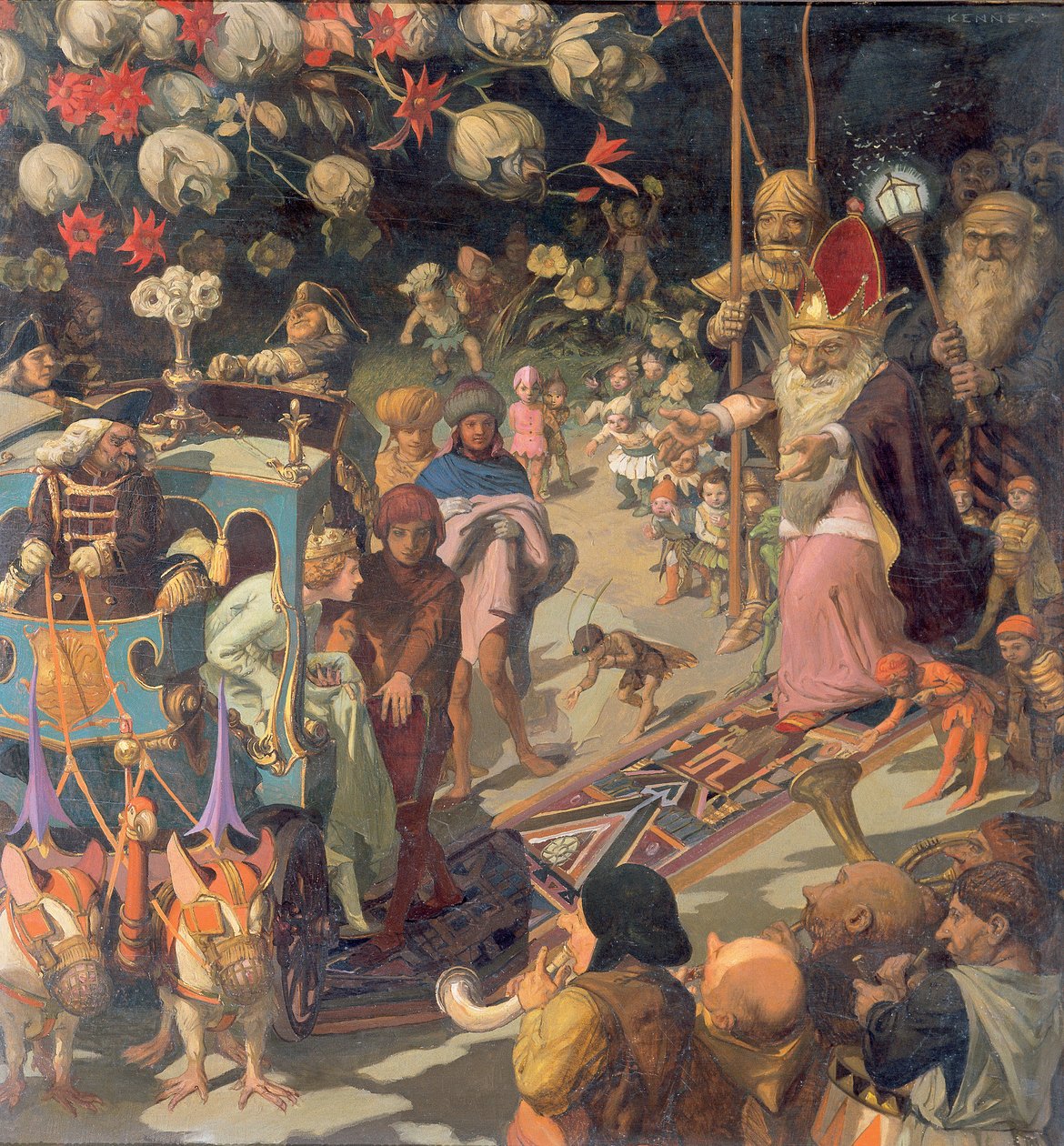 Besuch der Mondscheinprinzessin beim Zwergenkönig von Anton Josef von Kenner