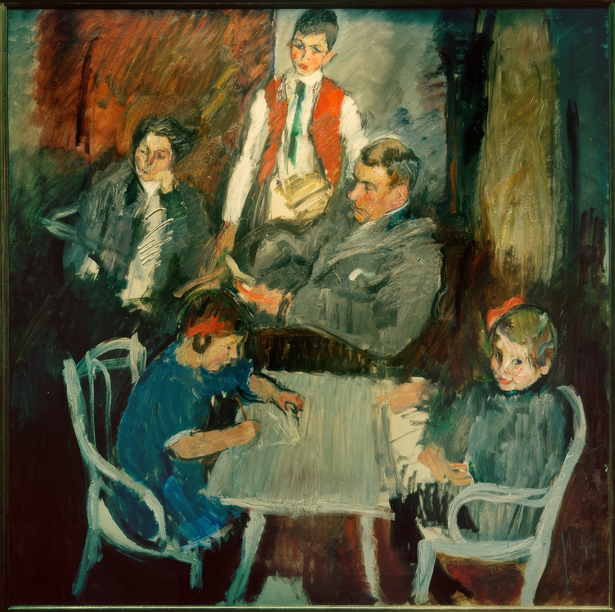 Familienbild Schaukal (I) von Anton Kolig