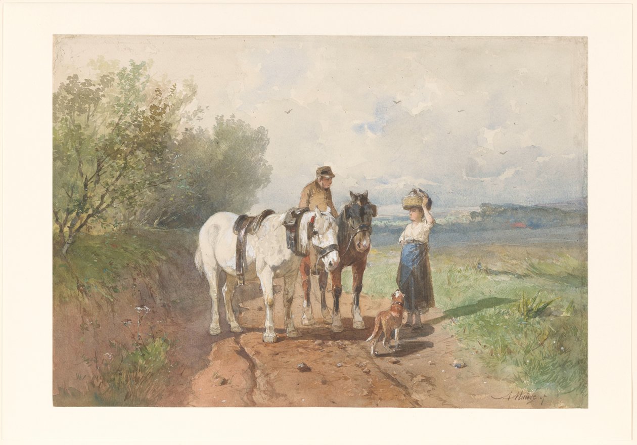 Gespräch auf einem Feldweg von Anton Mauve