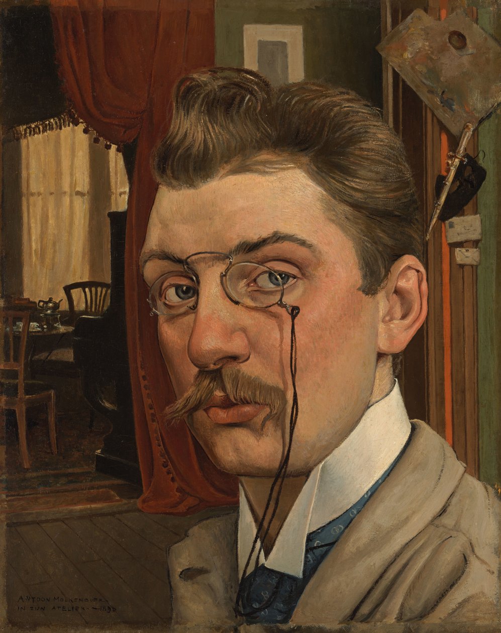 Selbstporträt im Atelier von Anton Molkenboer