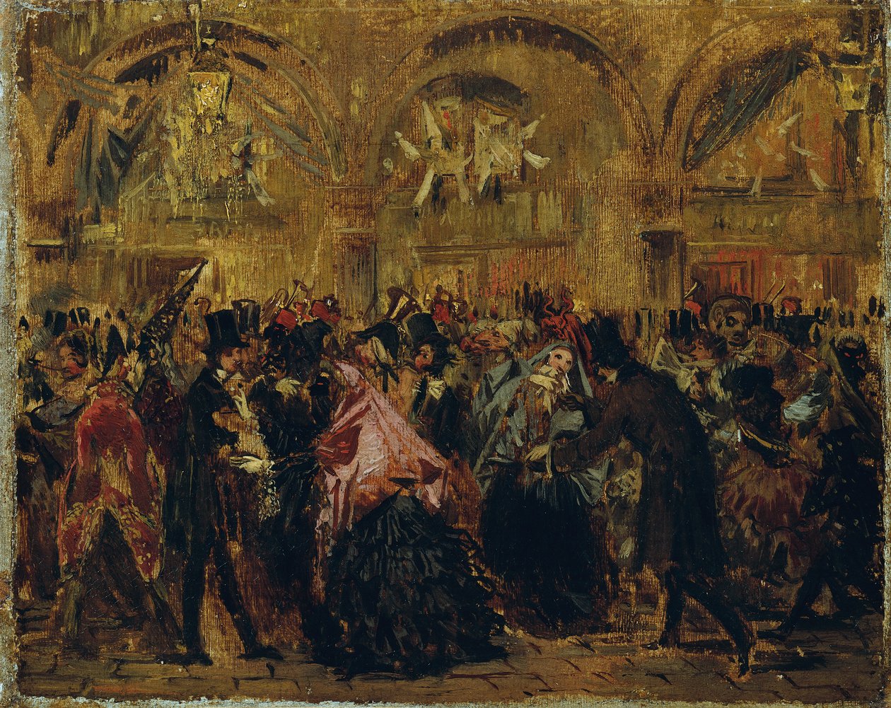 Karneval auf dem Markusplatz in Venedig von Anton Romako