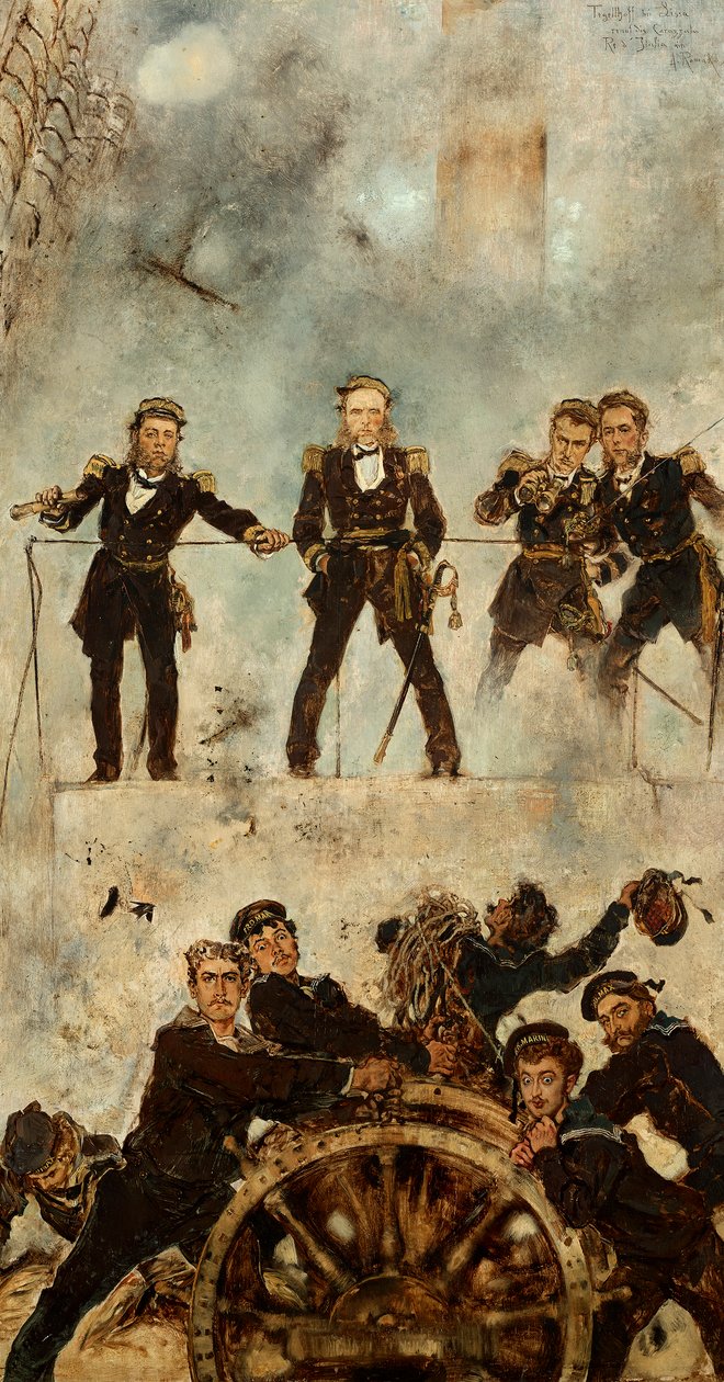 Tegetthoff in der Seeschlacht bei Lissa I von Anton Romako