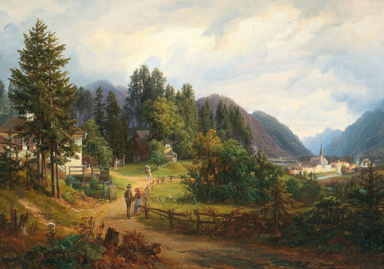 Blick auf Bad Ischl von Anton Schiffer